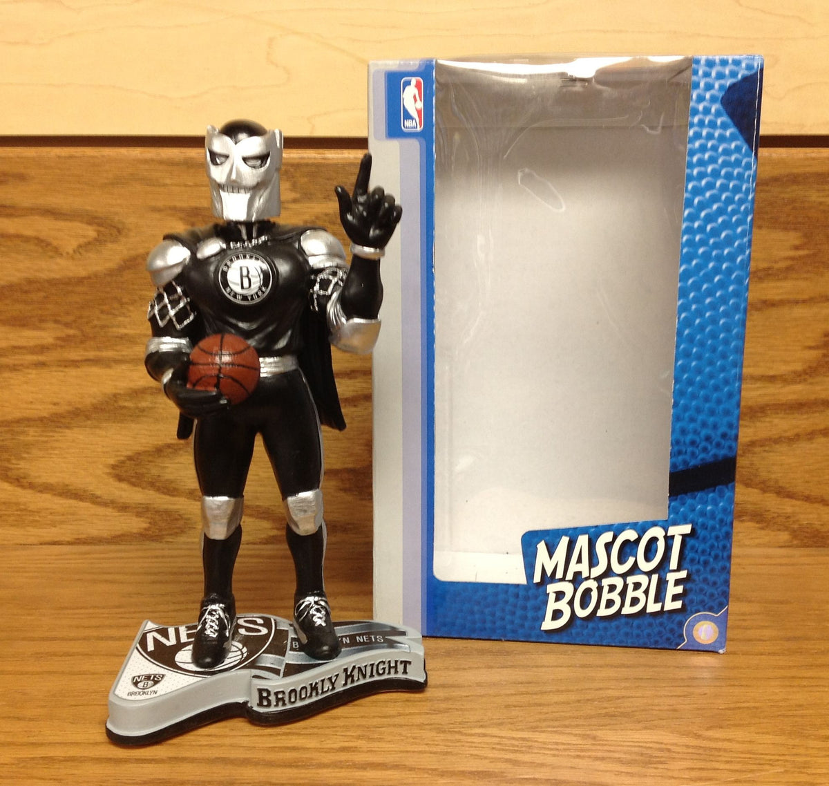 Serial #1 / 2013 ~ INAUGURAL SEASON Brooklyn Nets Knight Mascot Bobblehead  FOCO