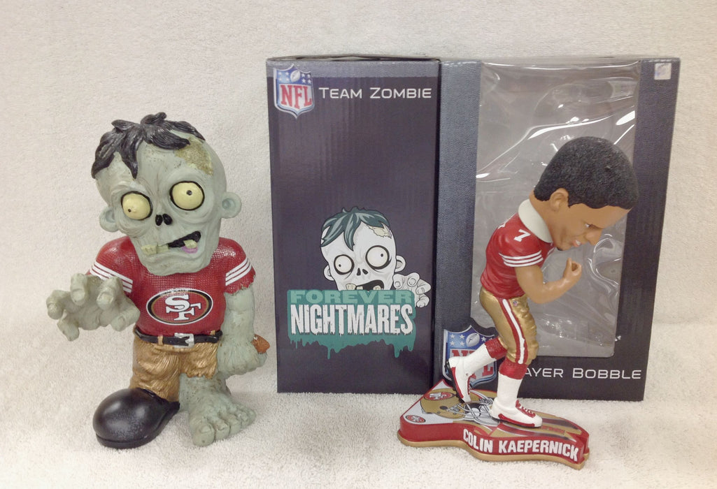 Colin Kaepernick Bobblehead and 49ers Zombie - BobblesGalore
