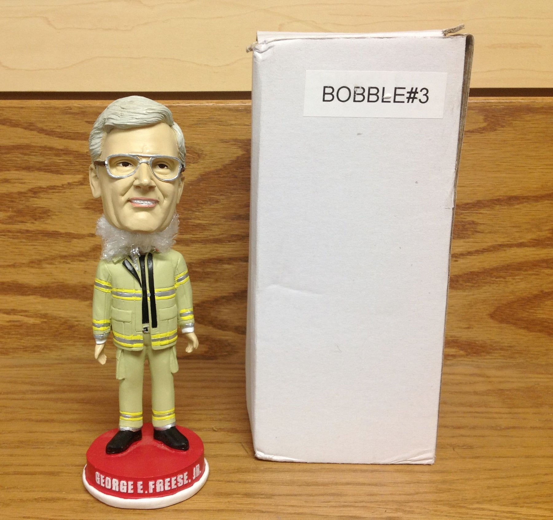 George Freese Firefighter Suit Bobblehead - BobblesGalore