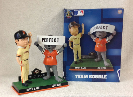 Matt Cain and Lou Seal Bobblehead - BobblesGalore