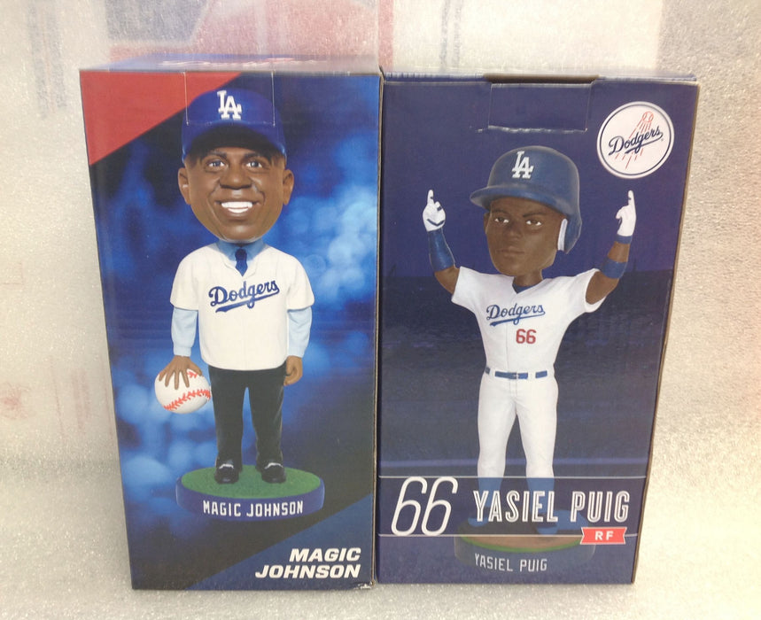 Yasiel Puig and Magic Johnson Bobblehead Set - BobblesGalore