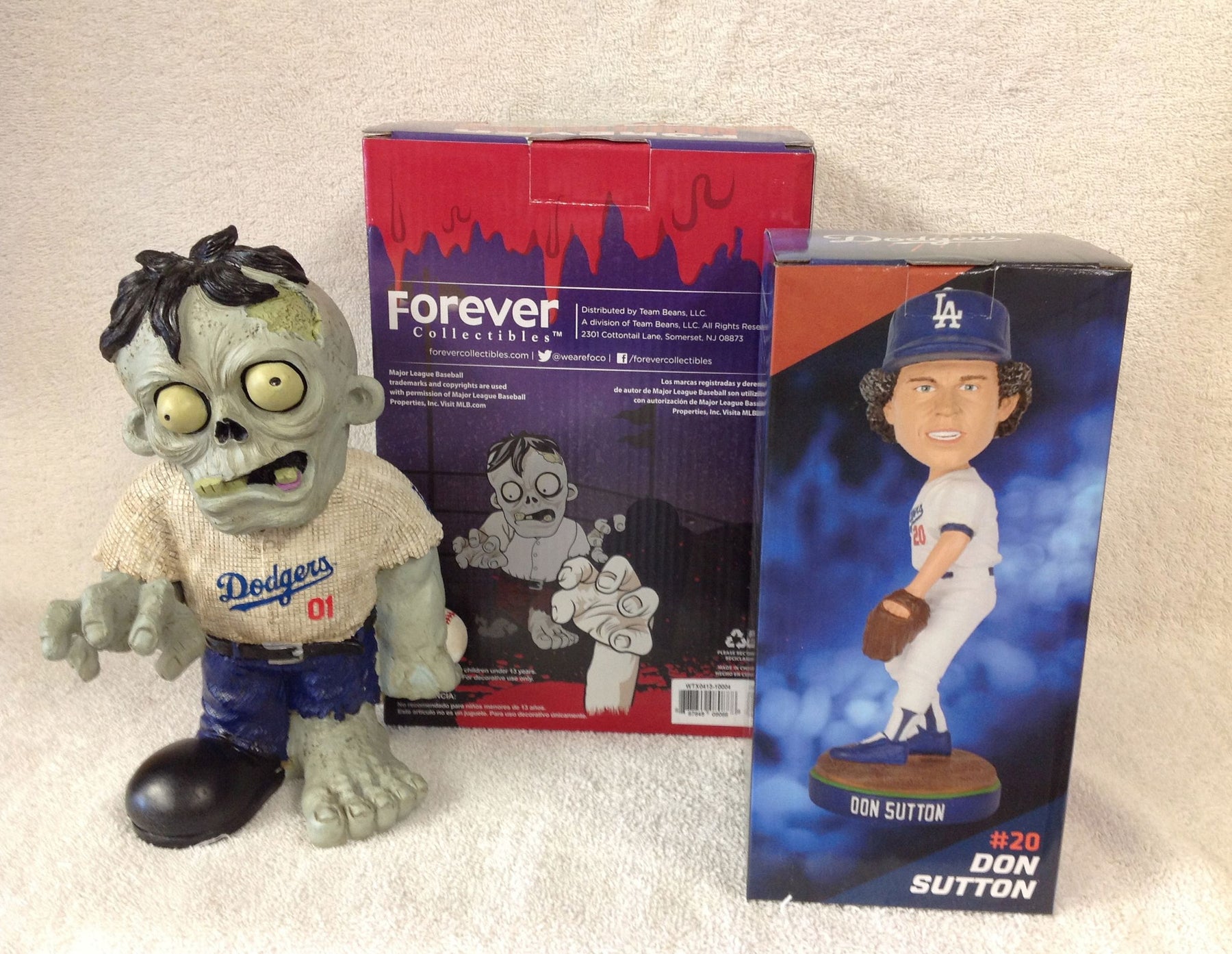 Don Sutton Bobblehead and Los Angeles Dodgers Zombie - BobblesGalore