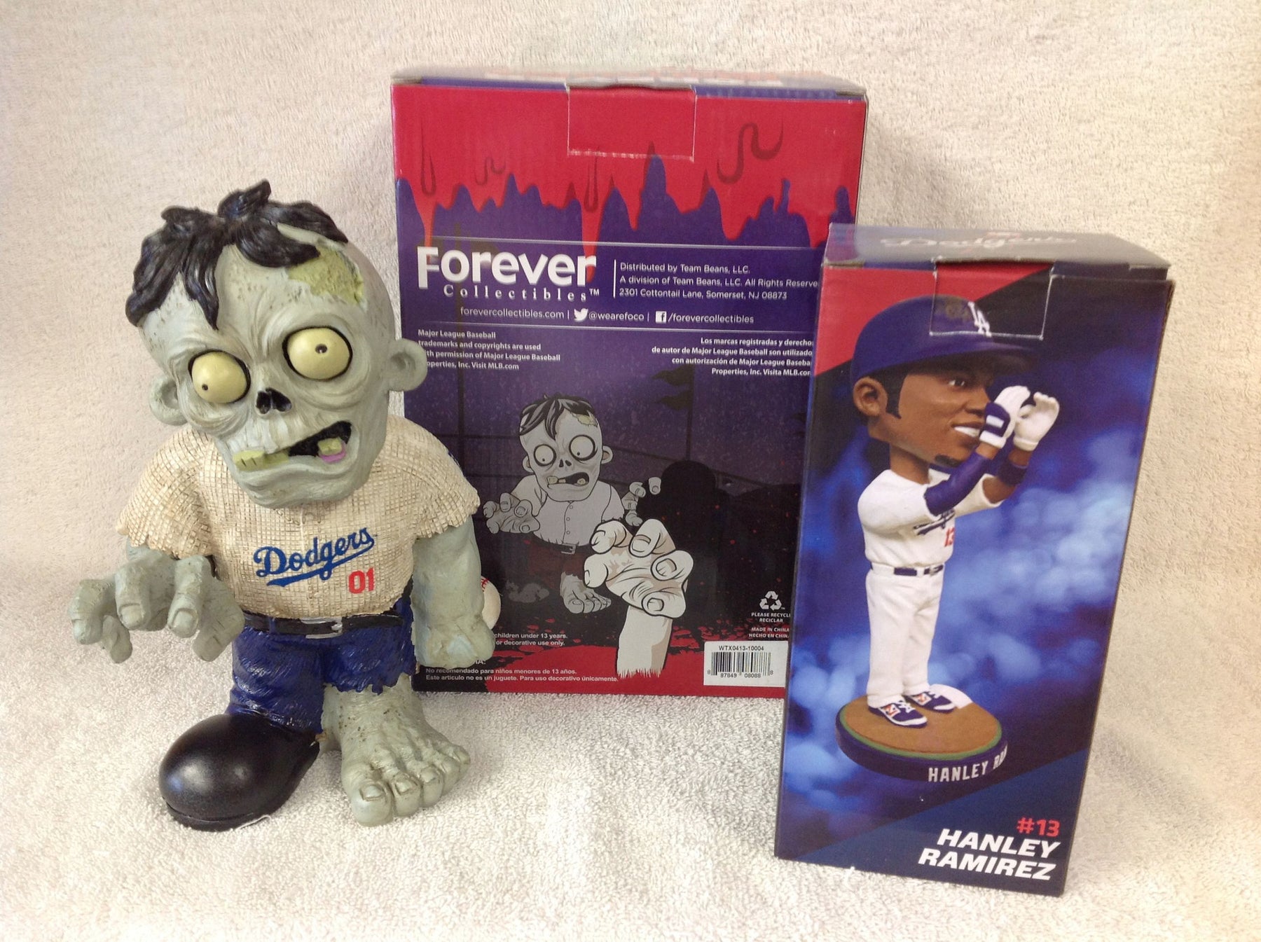 Hanley Ramirez Bobblehead and Los Angeles Dodgers Zombie - BobblesGalore