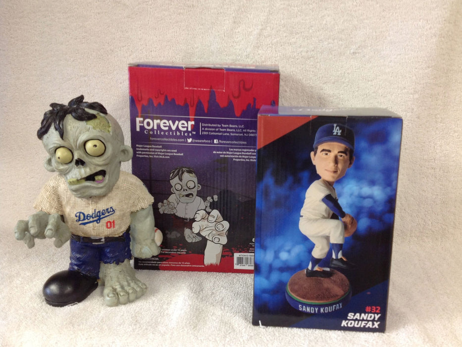 Sandy Koufax Bobblehead and Los Angeles Dodgers Zombie - BobblesGalore