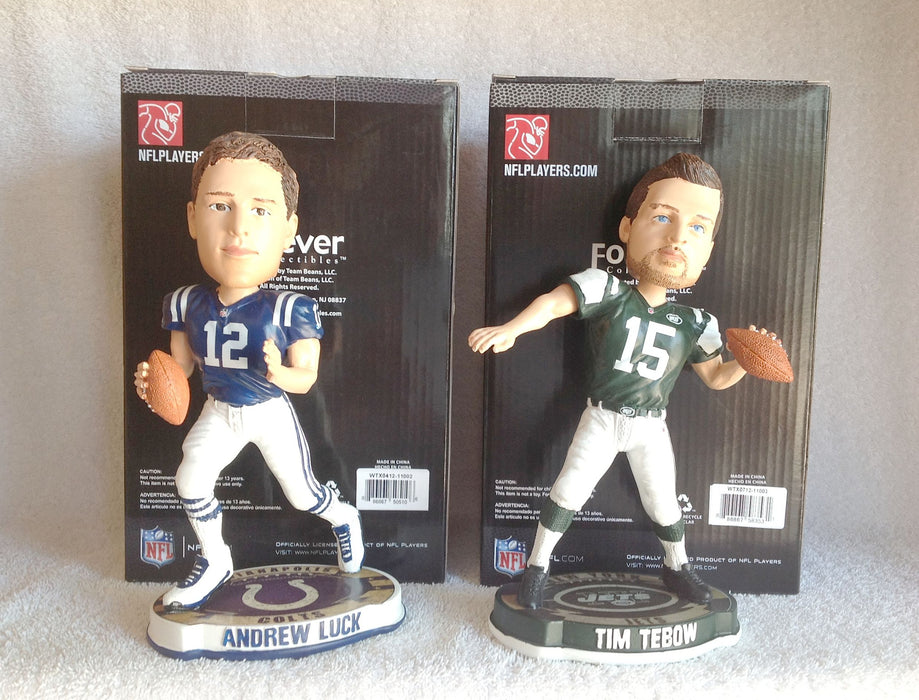 Andrew Luck and Tim Tebow Bobblehead Set - BobblesGalore