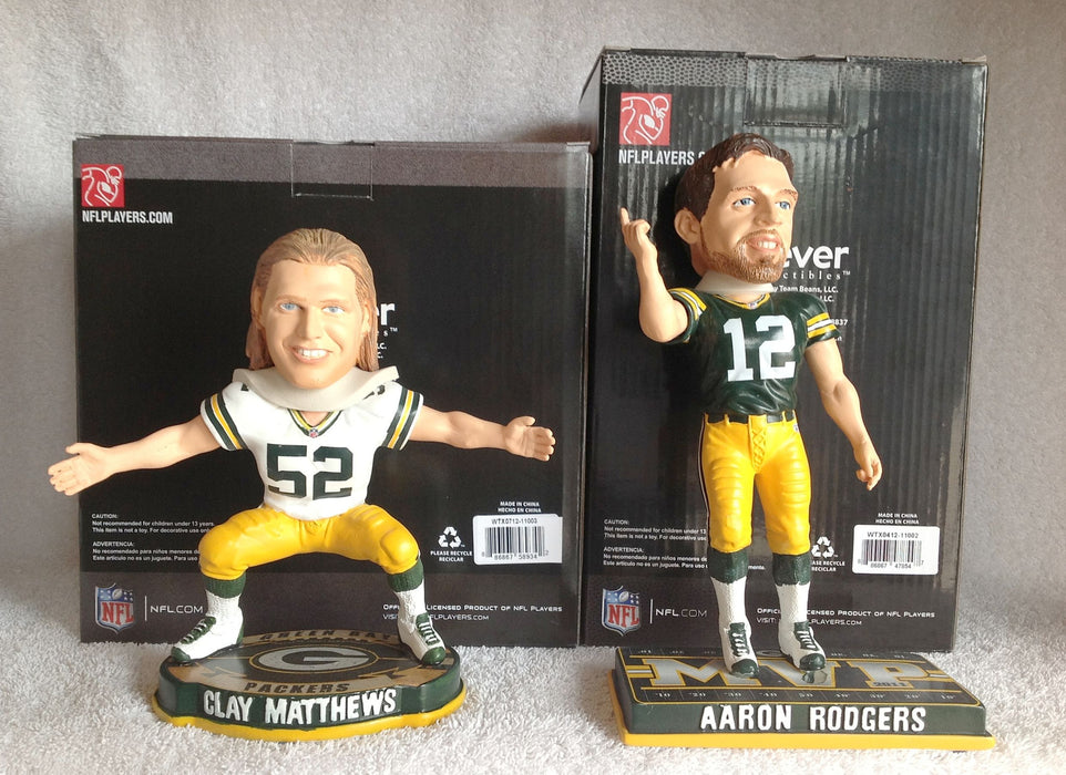 Aaron Rodgers and Clay Matthews Bobblehead Set - BobblesGalore
