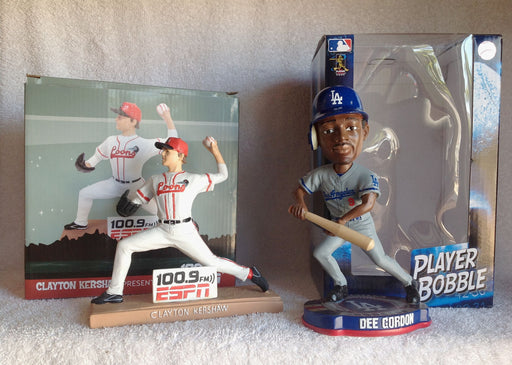 Dee Gordon Bobblehead and Clayton Kershaw Statue - BobblesGalore