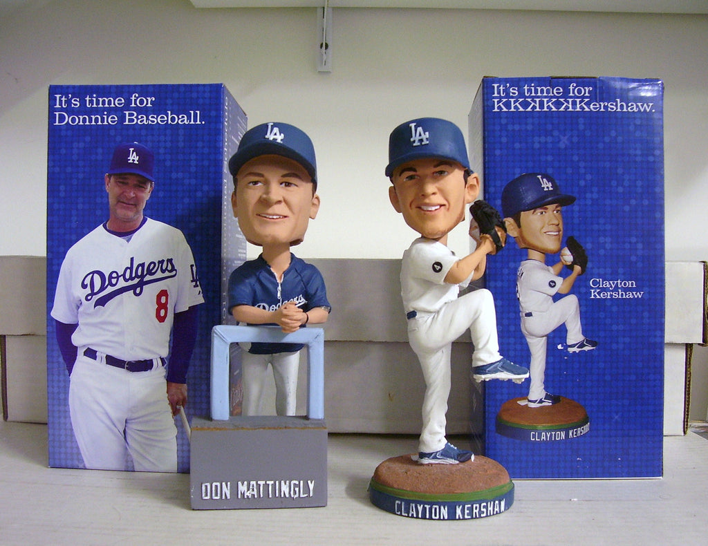 Clayton Kershaw and Don Mattingly Bobblehead Set — BobblesGalore