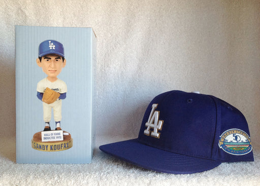 Sandy Koufax Bobblehead and 50th Anniversary Hat - BobblesGalore