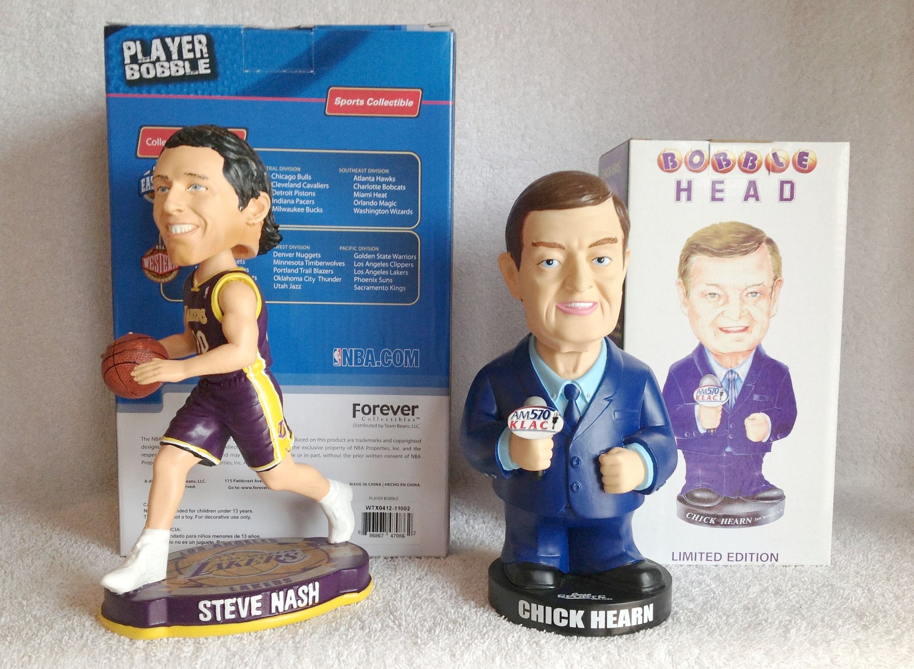 Steve Nash and Chick Hearn Bobblehead Set - BobblesGalore