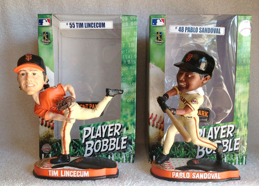 Tim Lincecum and Pablo Sandoval Bobbleheads - BobblesGalore