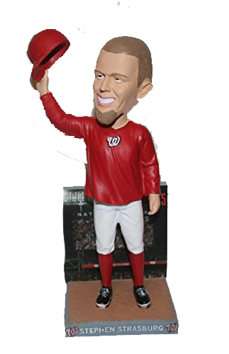 Stephen Strasburg 1st Game DVD & Rookie Card Set Washington Nationals Bobblehead