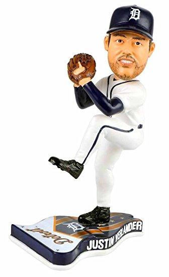 Justin Verlander Detroit Tigers Flag Base FOCO '13 Detroit Tigers Bobblehead