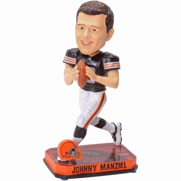 Johnny Manziel Cleveland Browns Springy Logo on Base Bobblehead NFL