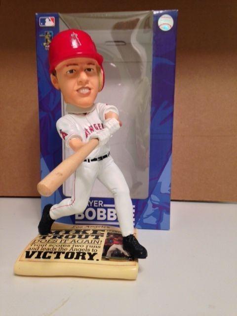 Mike Trout LA Angels Newspaper Base Bobble FOCO Bobblehead — BobblesGalore