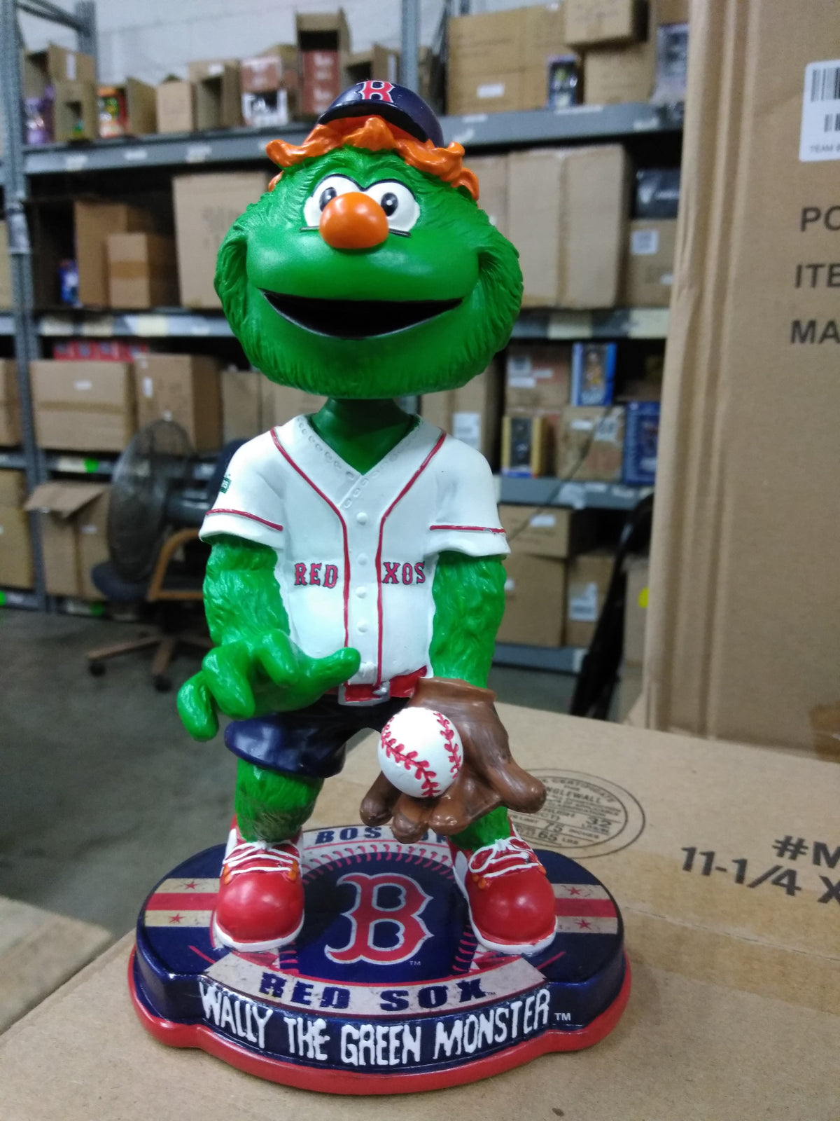 Wally The Green Monster Boston Red Sox Logo Base12 Boston Red Sox Bobb —  BobblesGalore