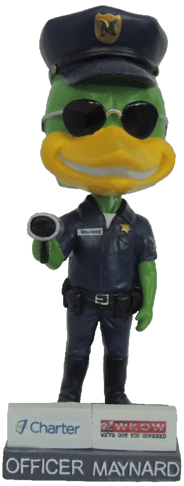 Maynard the Mallard Madison Mallards SGA - 06/23/13 (policeman) Bobblehead MiLB