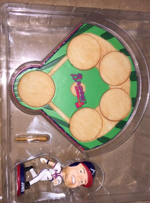 Chipper Jones Atlanta Braves mini includes base Bobblehead MLB