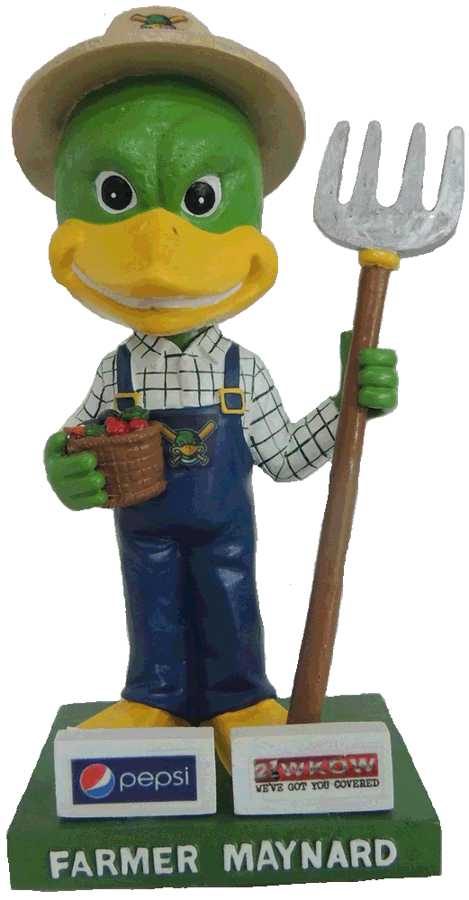 Maynard the Mallard Madison Mallards SGA - 06/21/13 (Farmer) Bobblehead MiLB