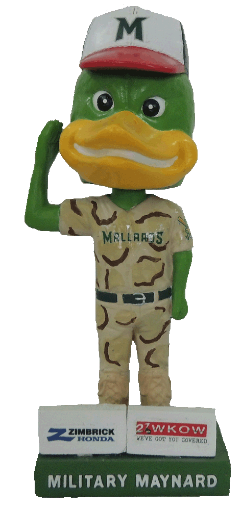 Maynard the Mallard Madison Mallards SGA - 07/05/13 Bobblehead MiLB