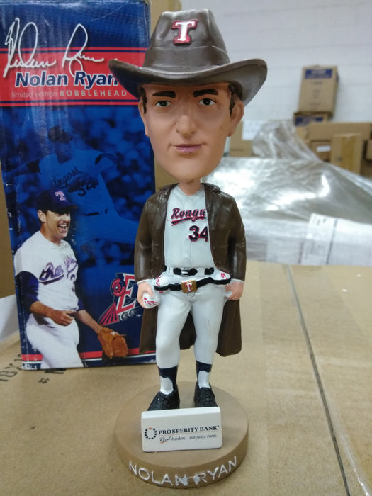 Nolan Ryan Round Rock Express 2008 Rangers Cowboy Bobblehead