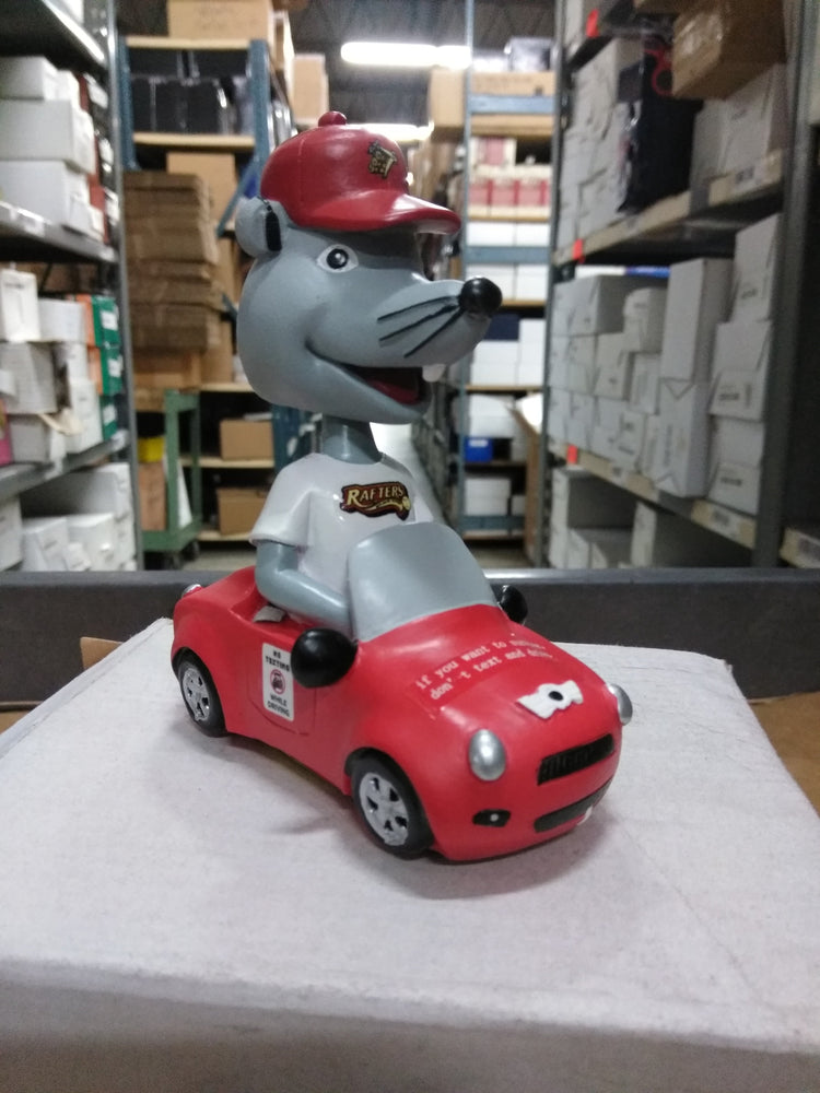 Rosco P. Rafter Wisconsin Rapids Mascot Driving Bobblehead