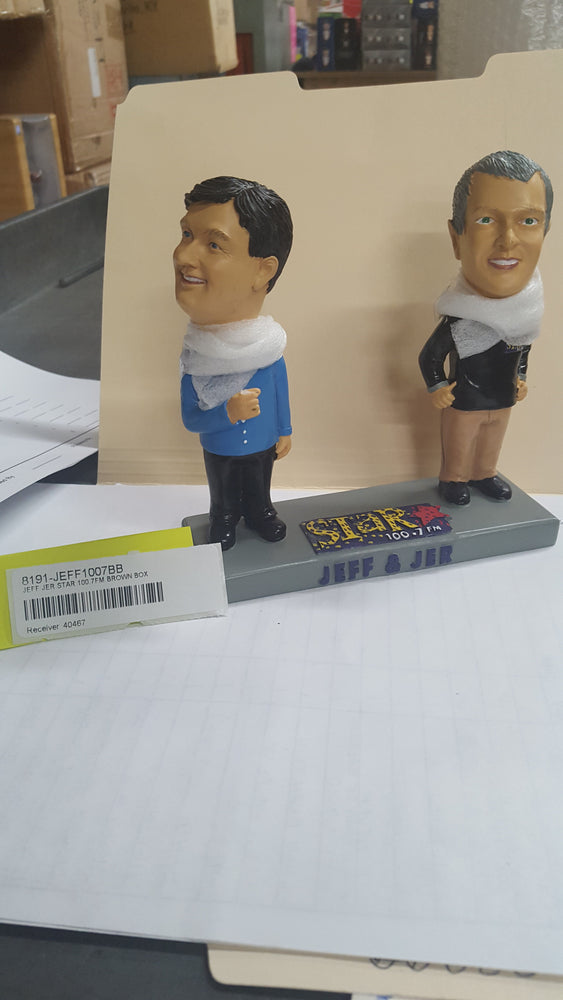 JEFF JER STAR 100.7FM BROWN BOX Bobblehead