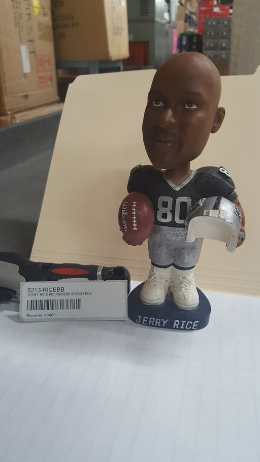 JERRY RICE #80 RAIDERS BROWN BOX Bobblehead