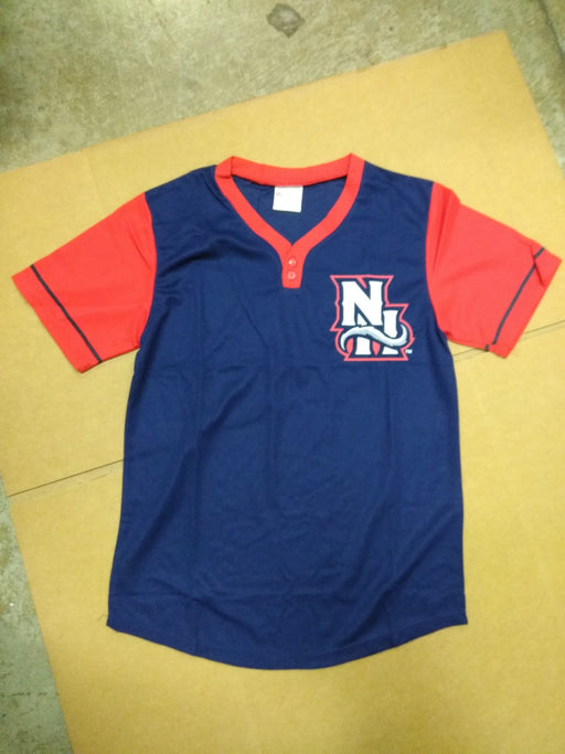 Nh Fishercats Shirt Blue And Red Youth Xl New Hampshire Fishing Cats Bobblehead