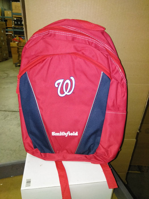 Red Washington Nationals Backpack W logo Washington Nationals Bobblehead