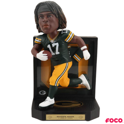 Green Bay Packers Framed Jersey Bobbleheads - Featuring Aaron Rodgers and Davante Adams