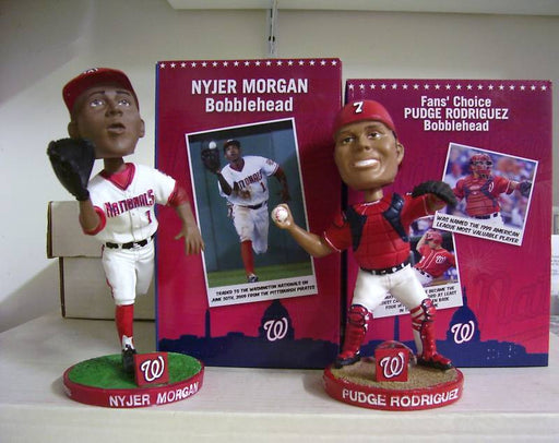 Nyjer Morgan and Ivan Rodriguez Bobblehead Set - BobblesGalore