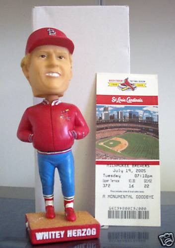 Whitey Herzog Bobblehead - BobblesGalore